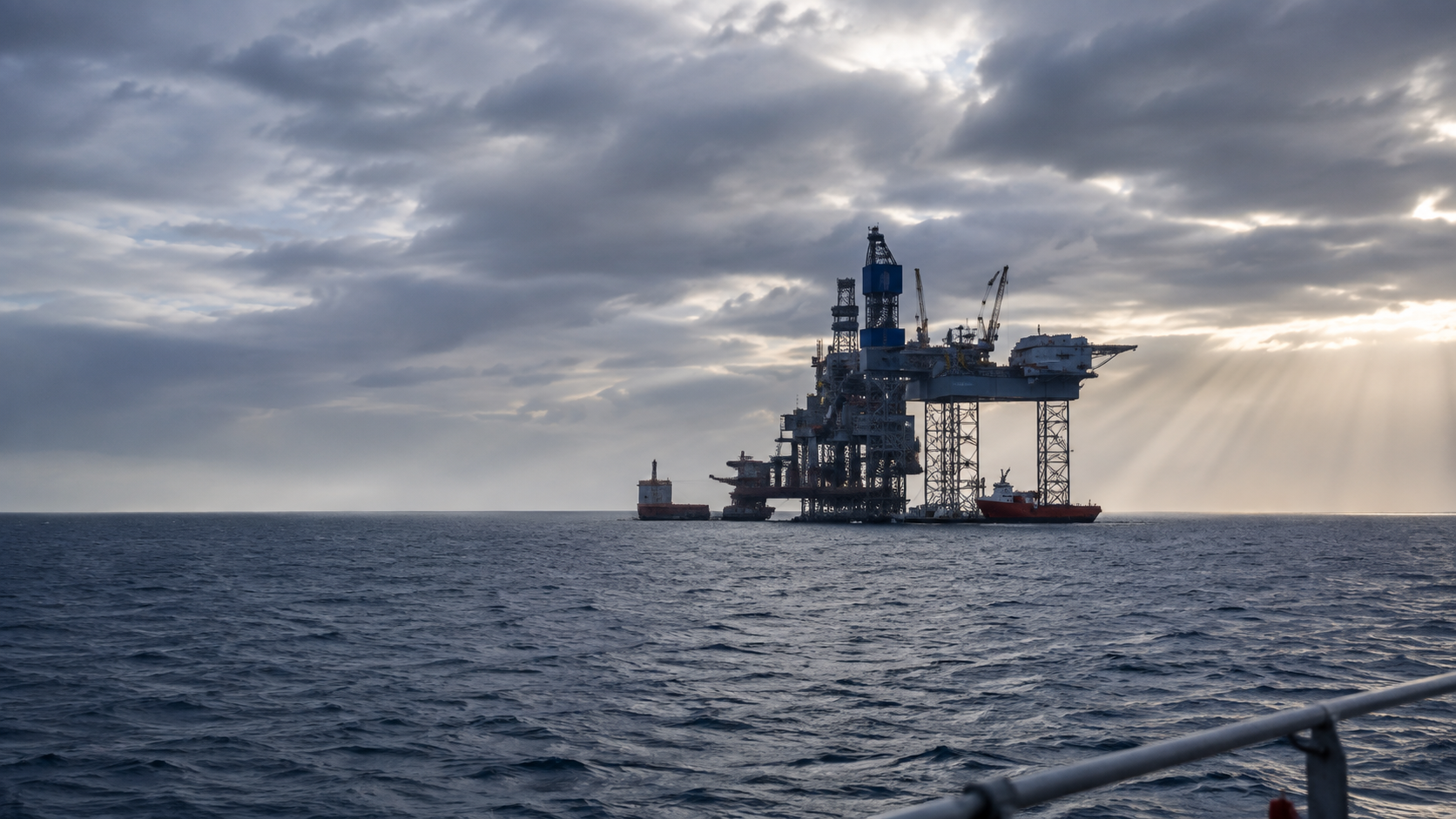 Offshore platform on a calm sea